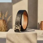 Louis Vuitton Monogram Empreinte Leather Belt for Women with Gold LV Buckle (2)