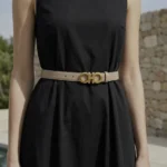 alvatore Ferragamo womens reversible leather belt in taupe beige with gold Gancini buckle (2)